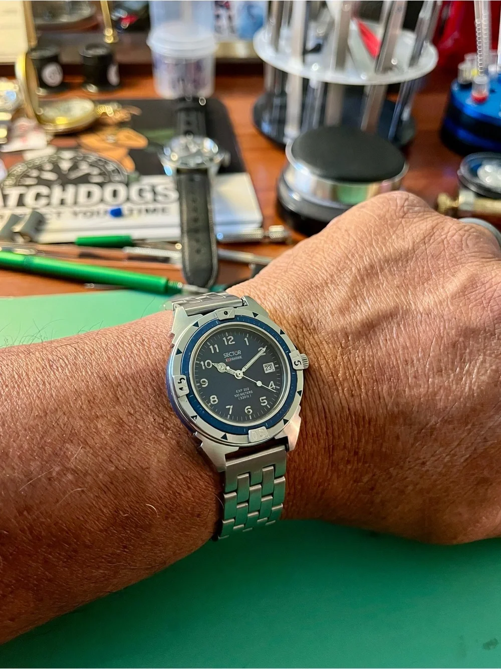 Sector Expander Men's Stainless Steel Watch - Blue Dial
